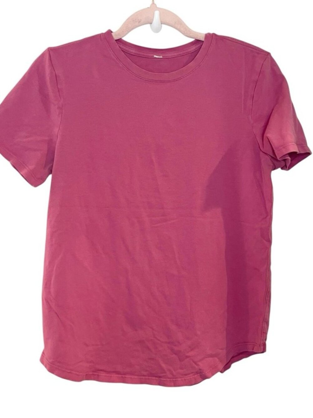 Lululemon Love Crew Short Sleeve Tee Size 6 Solid Pink.